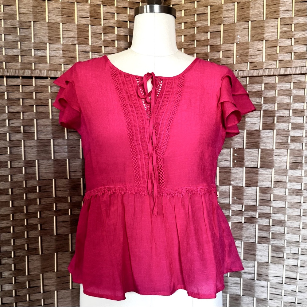 NWOT salmon pink Nanette Lepore blouse S - Picture 3 of 11